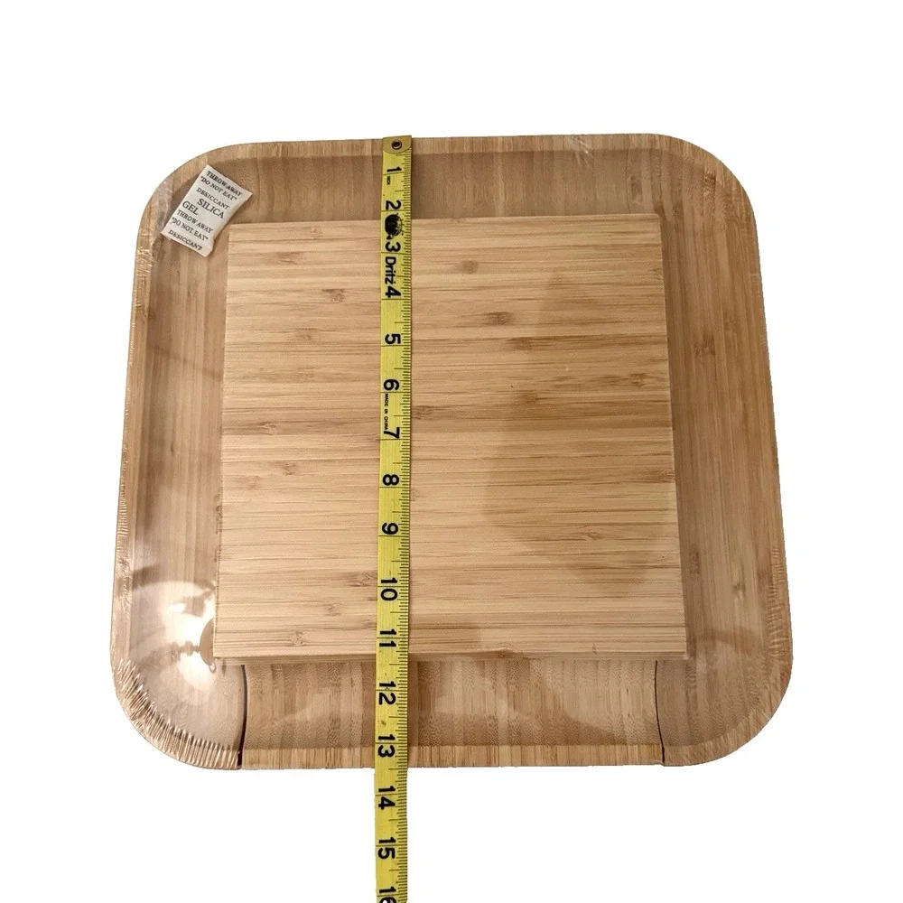 Bamboo Charcuterie Board w/Hidden Drawer with 7 Accessories by Bambusi NEW